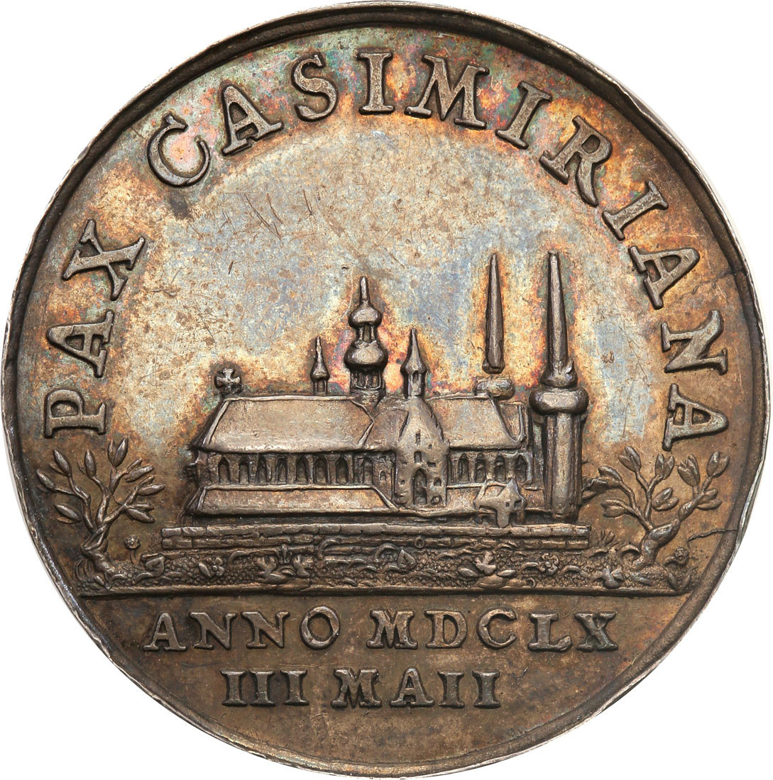 Jan II Kazimierz. Medal wybity z okazji Pokoju w Oliwie 1660 - RZADKOŚĆ
